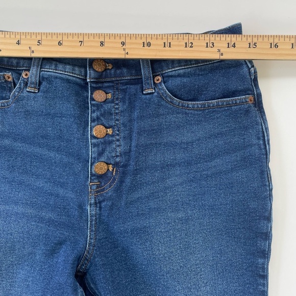 J.Crew Factory High-rise Flare Crop Jean Button fly in all-day Stretch Size 29 - Picture 10 of 12